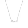 Pendant Necklaces Bridesmaid Gift Stainless Steel Clavicle Chain Love Statement Necklace Women Jewelry Minimalist Gold Color Letter Collier