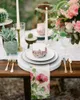 テーブルナプキンロマンチックな背景牡丹とパーティー装飾のためのスクエアナプキンズティータオルソフトキッチンディナー