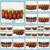 Packing Bottles 1000Pcs/Lot 5Ml Amber Glass Essential Oil With Hose Long Inner Plug And Black Tamper Cap For Eliquid 5Cc Drop Delive Otins