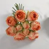 Flores decorativas à mão amarrada, sweetheart rosa noiva coreana segurando simulação de flores falsas Rosas eternas ervas daninhas da sala de estar de buquê em casa