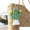 Keychains lanyards Creative Cactus for Women Bag Pendant Fashion Accessories