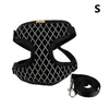 Katthalsar leder husdjursprodukter leveranser Rhinestone Mesh sele koppel set väst för små hund droppleverans hem trädgård dh9en