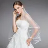 Brautschleier 1,5 m schlichter weißer Elfenbein-Schleier mit Bandkante, Tüll, eine Schicht, kurz, Braut, Hochzeit, Accessoire, Mariage Sposa