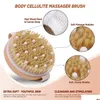 Bath Brushes Sponges Scrubbers Body Brush For Wet Or Dry Brushing Natural Bristles With Mas Nodes Gentle Exfoliating Imp Circatio Dhrmp