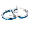 Hoop Huggie Donne Circar Colore Orecchini Gioielli Lady Tipo C Opale placcato Sier Orecchino di dichiarazione di moda 2 7Hj J2 Consegna a goccia Je Dhrfg