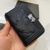 Роскошный дизайн канал канал по кошельку ретро -украшения мужчины и женские модные визитные карточки держателя кредитной карты мини -сумка OOX