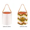 Cadeau de fête Sublimation Panier de Pâques Sacs Coton Lin Transportant Cadeau et Oeufs Chasse Sac de Bonbons Halloween Pochette de Rangement DIY Sac À Main Jouets Seau