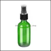 Packing Bottles Green Glass Bottle With Black Fine Mist Pump Sprayer Designed For Essential Oils Pers Cleaning Products Aromatherapy Otspc