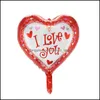 Décoration de fête 18 pouces or Sier coeur rouge amour ballon couleur pure feuille hélium ballon mariage saint valentin anniversaire fournitures goutte Ott7U