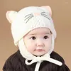 Chapeaux mode mignon polaire Pom Born bébé chapeau épaissir chaud enfants fille garçon enfants hiver Bonnet Bonnet Muts