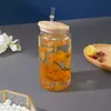USA Warehouse Sublimation Glass Mugs Soda Coffee Bear Can Glass Tumbler 16oz透明なフロスト昇華ガラス缶カップ