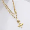 Pendant Necklaces Stainless Steel Satan Inverted Cross Necklace Downward-pointing Pentagram Pentacle Devil Lucifer Satanic Jewelry