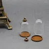 Pendanthalsband xcdiy 5set/parti 30 20mm Glass Globe Antique Bronze Base 8mm Beads Cap Diy Inions Bottle Necklace