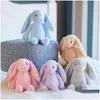 Party Favor 30cm Easter Bunny Plush Toy Cartoon Simator Long Ear Soft Rabbit fyllda djurdockor för barn födelsedag jul gi dhukn