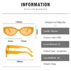 Óculos de sol Olopky Small Cateye Women 2023 Eyewear Mulheres/homens de óculos ovais dirigindo lentes roxos de sol hombre