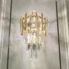 Duvar lambası Amber Kristal Işık Oturma Odası Sconce Aydınlatma Yatak Odası Banyo Dumanı Gri Cristal Koridor İç LED LAMBALAR
