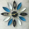 Wandklokken retro loft industriële stijl ijzeren bladeren hangende decoratieve horloges woonkamer creatieve stomme fabriek outlet