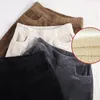 Pantaloni da donna in velluto a coste Harem Autunno a vita alta Gamba dritta allentata Pantaloni addensati invernali Vintage Casual caldo foderato in pile 230112