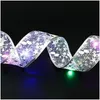 Decorazioni natalizie 50 LED 5m a doppio strato Luci da fata a corde a filo con ornamenti per alberi Anno Navigad Home Decor Drop Dropliv Dhxht