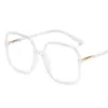 선글라스 프레임 패션 디자이너 대형 녹색 정사각 안경 명확한 안경 패션 패션 여성 남성 광학 안경
