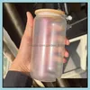 물병 승화 승화 블랭크 유리 병으로 늘어진 냉장 그 유리 컵 컵 16oz 맥주 유리 위스키 투명 컵 드롭 델 DHB5S