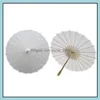 Parapluies 60Pcs Nuptiale De Mariage Parasols Papier Blanc Beauté Articles Chinois Mini Artisanat Parapluie Diamètre 60Cm Sn4664 Drop Delivery Home Dhr06