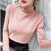 Women's T Shirts Turtleneck Slim Fit Tshirt Femme Cotton Tee Shirt Camisas Mujer T-shirt Thicken Long Sleeve Tops Womens Clothing