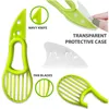 Фруктовые овощные инструменты 3 в 1 авокадо Slicer Mtifunction Cutter Нож Пластиковый пилеров