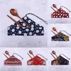 Set di stoviglie Bacchette cinesi vintage Posate in legno Cucchiai portatili ecologici Abiti da viaggio Utensili da cucina