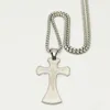 Pendant Necklaces Cross Runes Women's Stainless Steel Jewelry Retro Long Necklace Amulets And Mascot Crucifix Pendants For Men Gothic