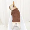 Dog Apparel Low Moq Pet Apparels Cat Sweater Clothing Solid Color Plaid Clothes Sleeveless