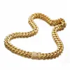 2023 Chains 8/10/12/14/16/18mm Trendy Jewelry 316L Stainless Steel Gold Tone Miami Cuban Curb Link Chain Men Women Necklace 7-40"Chains