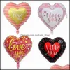 Décoration de fête 18 pouces or Sier coeur rouge amour ballon couleur pure feuille hélium ballon mariage saint valentin anniversaire fournitures goutte Ott7U