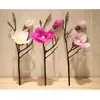 Dekoratif çiçekler yapay manolya saksı saksı set seramik vazo küçük bonsai simülasyon bitkileri pot kültürü masaüstü düğün ev
