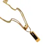Anhänger Halsketten Gold Silber Farbe Kette Vintage Punk Doppeldecker Pullover Titan Stahl Halskette Für Frauen Schmuck Geburtstagsgeschenk