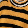 Swetry kobiet Puwd Oww. Kobiet Turtleeck Knited Sweter 2023 Autumn-Zima swobodne luźne dzianiny w paski