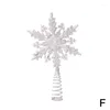 Kerstdecoraties Tree Topper Star Snowflake Design Glittered Tree-top voor vakantie-ornamenten