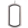 Pendentif Colliers 1pc Géométrique Rectangle Ouvrable Mémoire Flottant Po Médaillon Médaillon En Métal Femmes Collares Bijoux En Gros