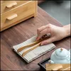 Koffie thee gereedschap houten clip eenvoudige huishoudelijke thee set tool theekop gebogen clips draagbare bamboe natuurlijke kleur accessoires 18 cm rre13 othii