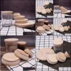 Drinkware Lid Wooden Mason Jar Lids 82Mm Environmental Reusable Wood Bottle Caps With Sile Ring Glass Sealing Er Dust Drop Delivery Dhbdq