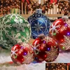 Kerstdecoraties Spot Decoratie Ballon 60 cm Outdoor Fun Printing PVC opblaasbare speelgoedbal Crafts Factory Drop Delivery Home GA DHCPU