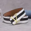 Ceinture en cuir de luxe pour hommes et femmes, largeur 2023 CM, boucle avec lettres imprimées, de marque, sans boîte, 3.8