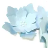 Decoratieve bloemen Handgemaakt lichtblauw DIY Paper bladeren ingesteld voor feest achtergrond decoraties Baby Girl Nursery Wall Art Deco Craft Floral