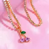 Anklets Summer Beach Foot Jewelry Fashion Style For Women Boho 3 Styles Crystal Cherry Pendant Gold Plated Anklet Gift Wholesale