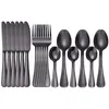 Dinnerware Sets 24 Pcs Black Set Cutlery Stainless Steel Rainbow Dinner Tableware Wedding Sierware Drop Delivery Home Garden Kitchen Dhk6M