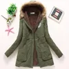 Trenchs pour femmes hiver Parkas noir vert femmes épaissi coréen à capuche Parka vêtements solide bouffant pain manteau Jaqueta Feminina