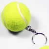 Key Rings 100Pcs/Lot Green Tennis Shaped Chain Simation Of Small Ring Diameter About 3Cm Sport Accessories Drop Delivery Jewelry Dhznr