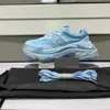 Designer Men Women Sneakers Triple S Co-merk Casual schoenen Paris Retro Trainers Zwart Witblauw Running Shoes Maat 35-46