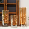 Bougies 3pcs verre sans flamme LED alimenté par batterie fée lampe de table avec 8 touches télécommande décoration de noël 230111