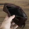 Plånböcker män plånbok äkta läder liten manlig designer lyxig kort handväska blixtlås myntfackkort hållare hasp koppling